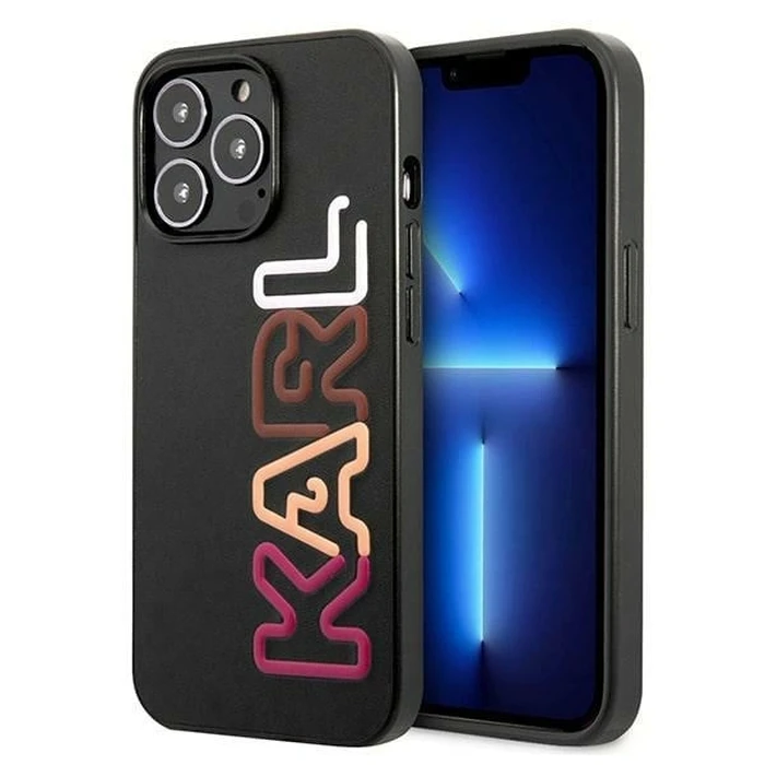 Karl Lagerfeld KLHCP13LPCOBK Apple iPhone 13 Pro black hardcase Multipink Brand