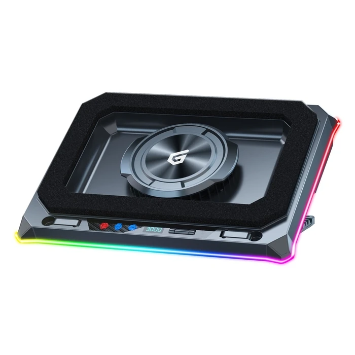 Conceptronic THYIA03B Ψύκτρα (Cooling Pad) για Laptop έως 19'' με 1 Ανεμιστήρα και USB Hub - Ασημί