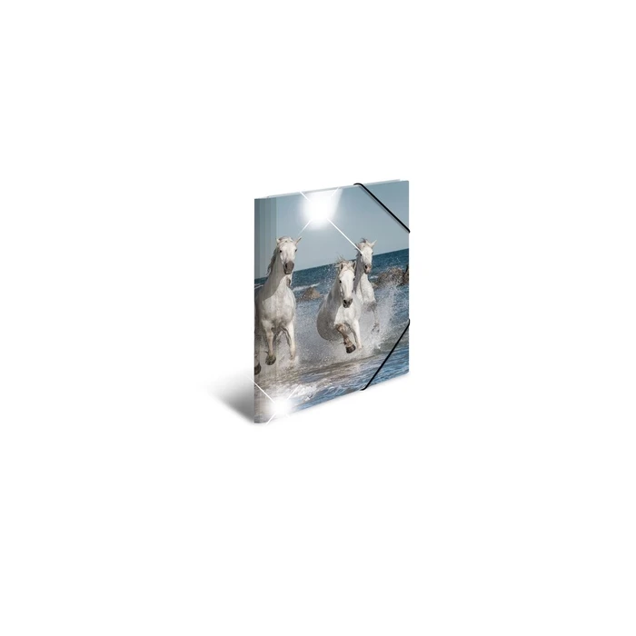HERMA Sammelmappe A4 Glossy Horses Polypropylene Folder (A4 folder with rubber band)