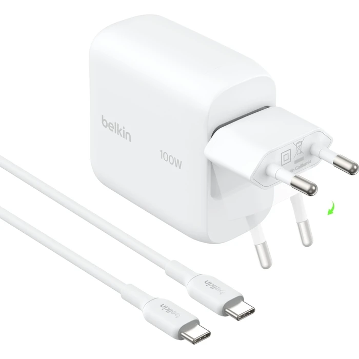 Belkin BOOSTCharge 100W USB-C GaN φορτιστής τοίχου με καλώδιο USB-C 1,5 m (WCH025KQ1.5WHB6)