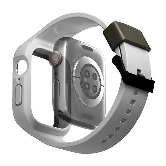 Belt + case UNIQ Monos 2in1 Apple Watch 4/5/6/7/8/9/SE 44/45mm gray/chalk grey
