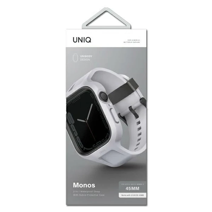 Belt + case UNIQ Monos 2in1 Apple Watch 4/5/6/7/8/9/SE 44/45mm gray/chalk grey