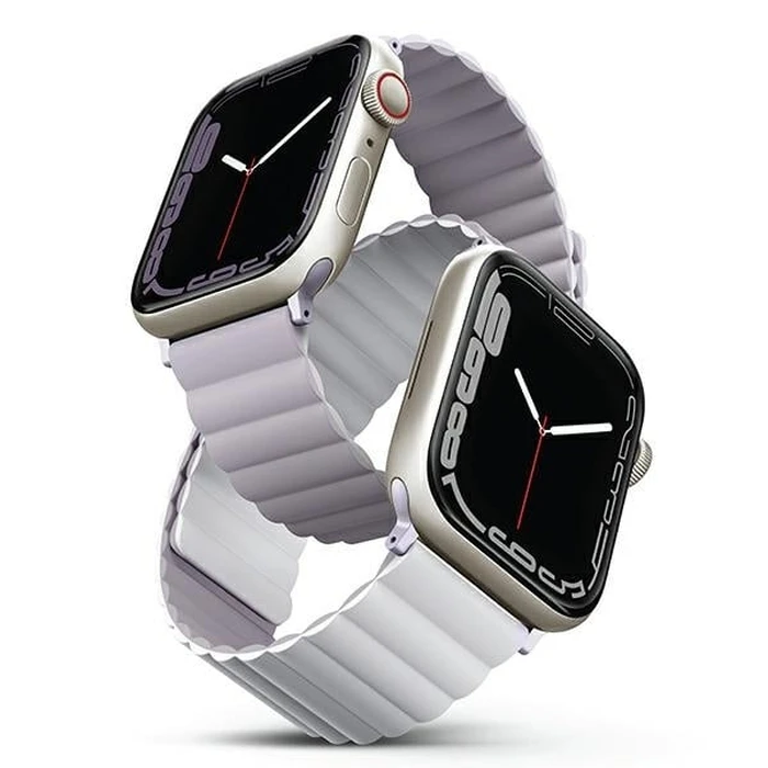 UNIQ Revix strap Apple Watch 4/5/6/7/8/SE/SE2/9/10 40/41/42mm Reversible Magnetic lilac-white/lilac-white