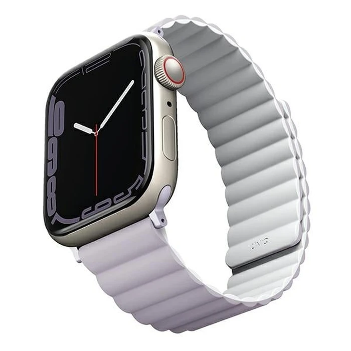 UNIQ Revix strap Apple Watch 4/5/6/7/8/SE/SE2/9/10 40/41/42mm Reversible Magnetic lilac-white/lilac-white