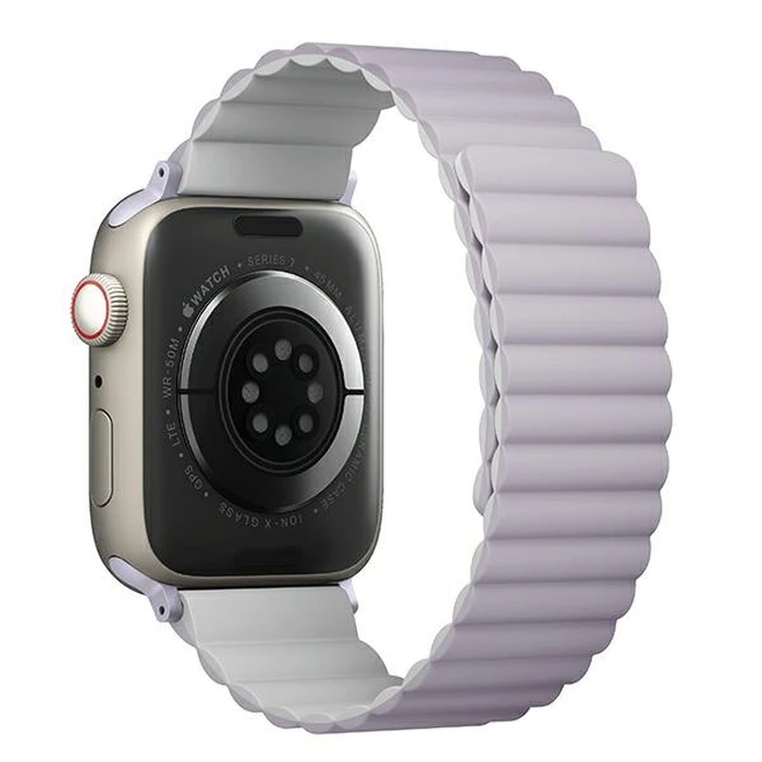 UNIQ Revix strap Apple Watch 4/5/6/7/8/SE/SE2/9/10 40/41/42mm Reversible Magnetic lilac-white/lilac-white