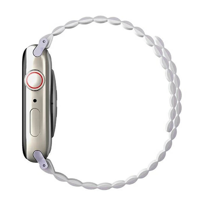 UNIQ Revix strap for Apple Watch 4/5/6/7/SE/8/9/Ultra 44/45/49mm Reversible Magnetic lilac-white