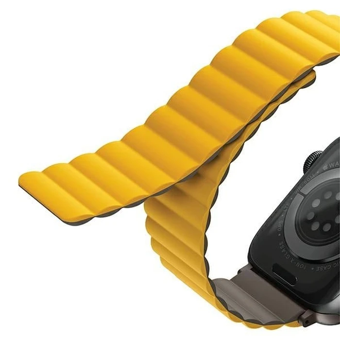 UNIQ Revix strap Apple Watch 4/5/6/7/SE/8/9/Ultra 44/45/49mm Reversible Magnetic mustard-khaki/mustard-khaki