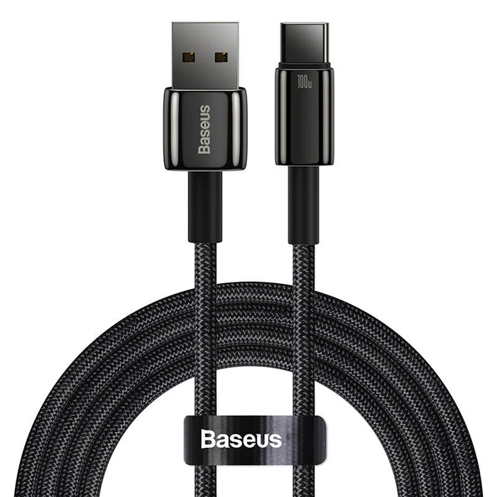 Καλώδιο USB to USB-C Baseus Tungsten Gold , 100W, 1m (black)