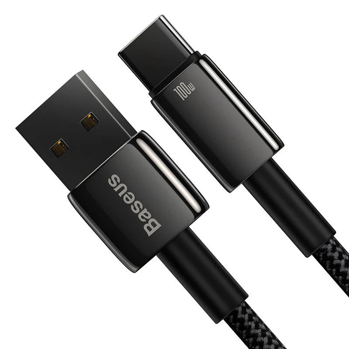 Καλώδιο USB to USB-C Baseus Tungsten Gold , 100W, 1m (black)