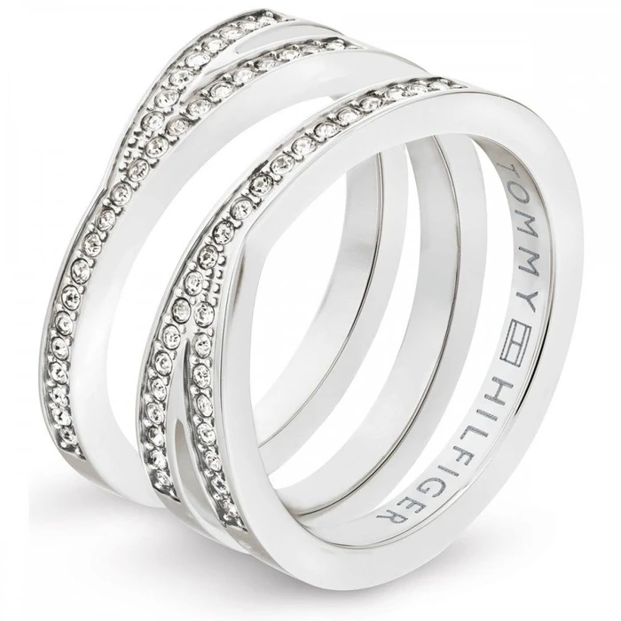 Γυναικείο Δαχτυλίδι Tommy Hilfiger 2701098C (54) από Ατσάλι Grey