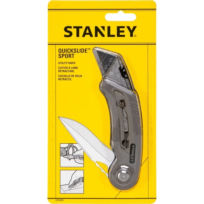 Stanley Quikslide II Folding Pocket Knife 3" (75 mm) Gray