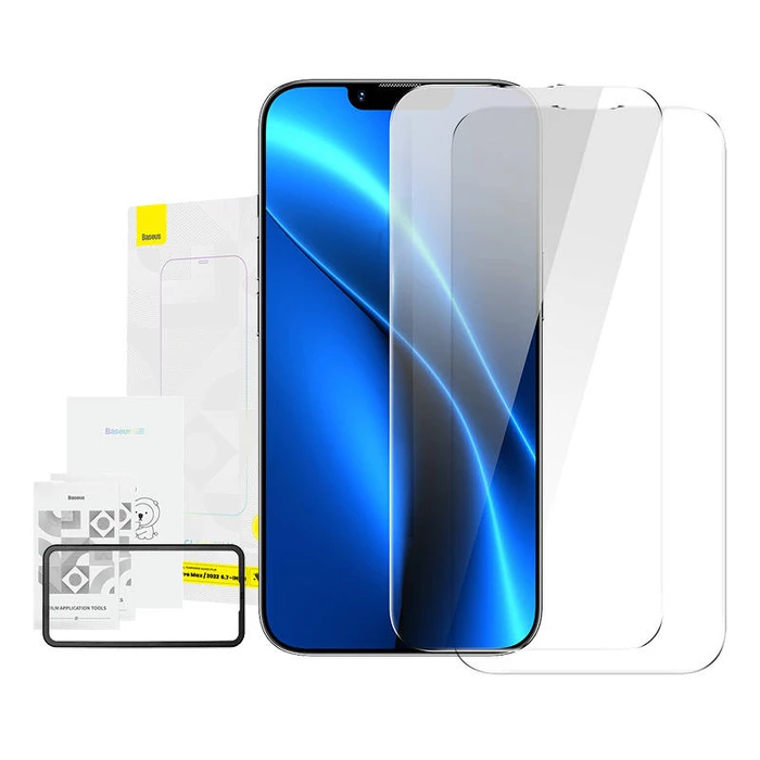 Προστασία Οθόνης Baseus Crystal Tempered Glass 0.3mm for iPhone 14 Plus/13 Pro Max (2pcs)