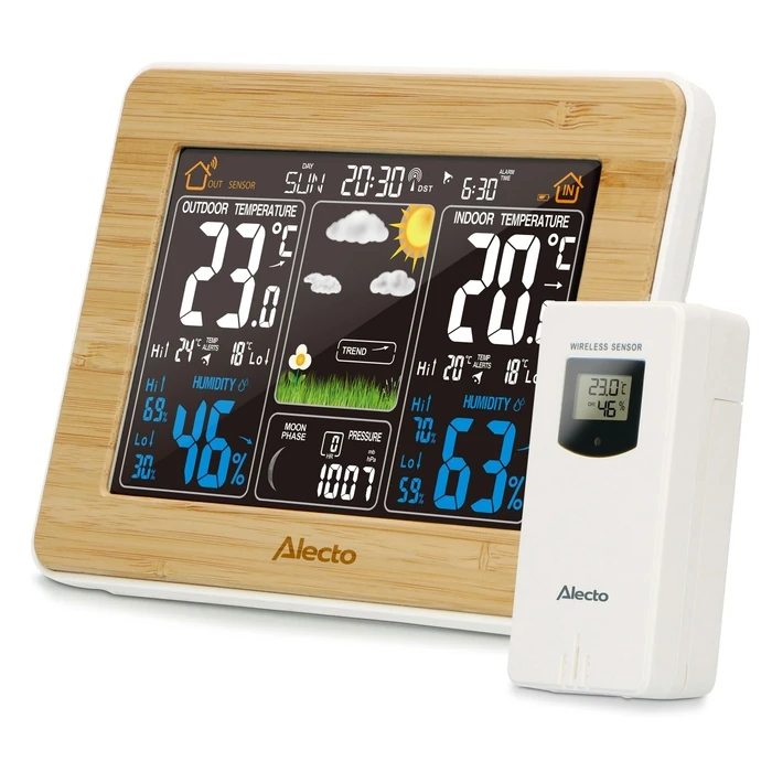 Alecto WS-1560 Ασύρματος Μετεωρολογικός Σταθμός με Ασύρματο Αισθητήρα (Bamboo)