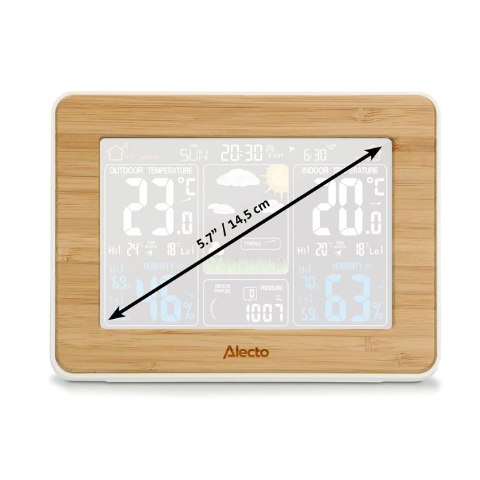 Alecto WS-1560 Ασύρματος Μετεωρολογικός Σταθμός με Ασύρματο Αισθητήρα (Bamboo)