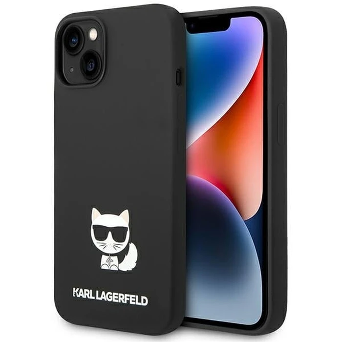 Karl Lagerfeld KLHCP14MSLCTBK Apple iPhone 14 Plus / 15 Plus hardcase black Silicone Choupette Body