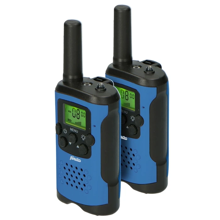 Alecto FR-115BW Kids Walkie Talkie Set (2-pack), Blue/Black, up to 7 km range