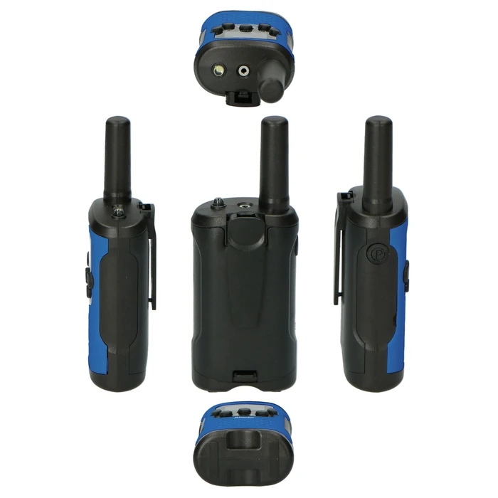Alecto FR-115BW Kids Walkie Talkie Set (2-pack), Blue/Black, up to 7 km range
