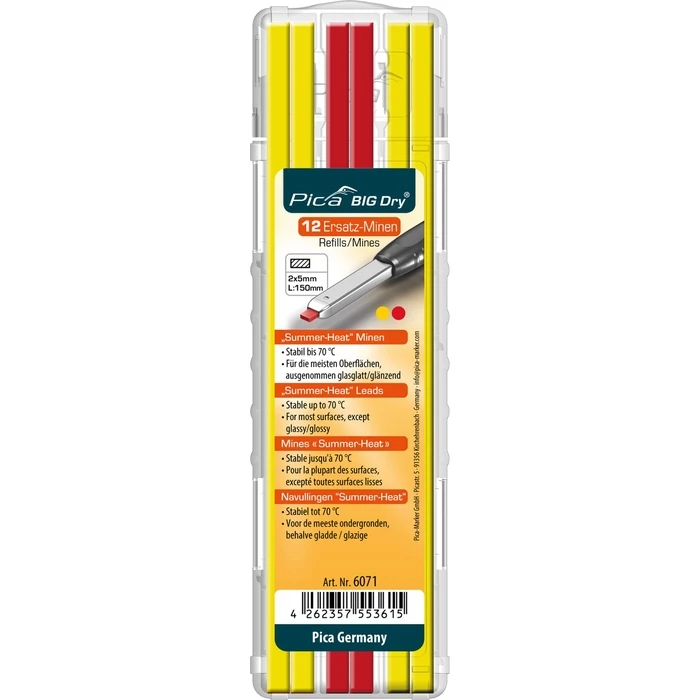 Pica-Marker BIG DRY Mines Set SUMMER HEAT yellow/red (MPN 6071)