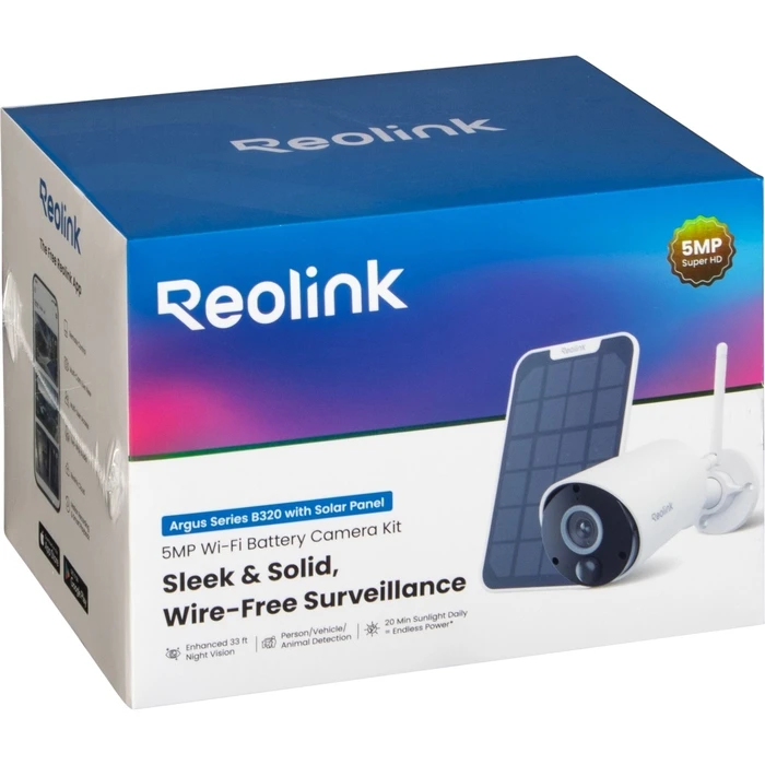 Reolink Argus Eco B320 με Ηλιακό Πάνελ 5MP