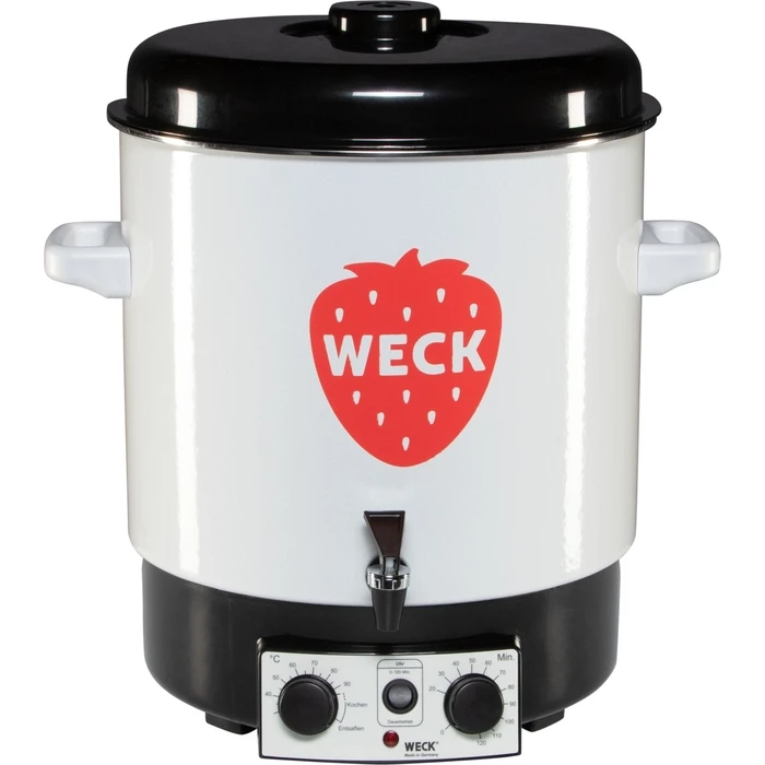 WECK Einkochautomat WAT 15 A Emaille — με ρολόι (Uhr) και βρύση (Hahn)