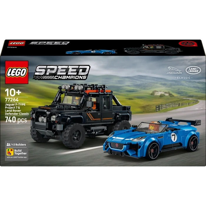 LEGO Speed Champions Jaguar Project 7 & Land Rover Defender (77264) - 740 pcs - Ages 10+