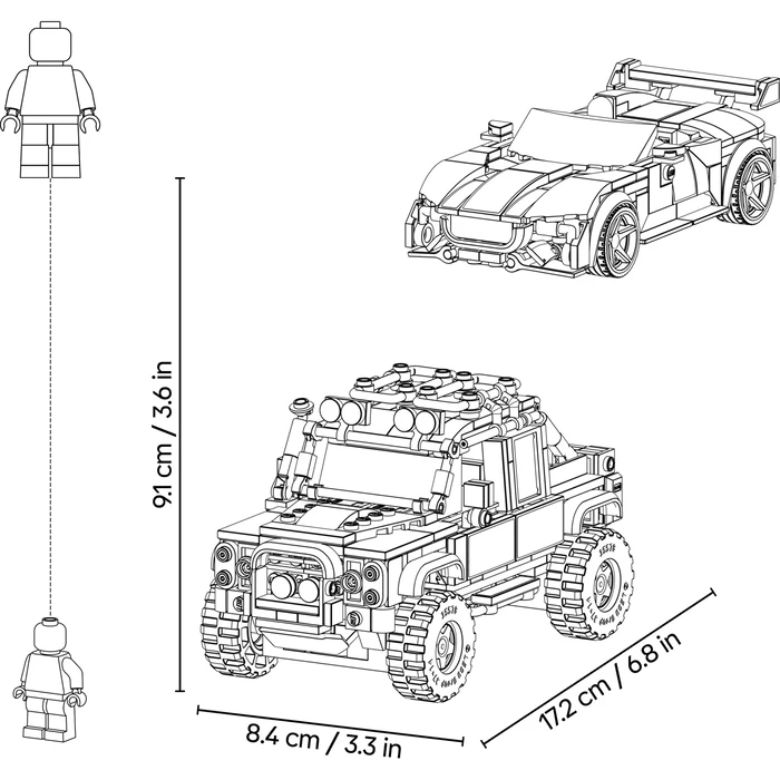 LEGO Speed Champions Jaguar Project 7 & Land Rover Defender (77264) - 740 pcs - Ages 10+