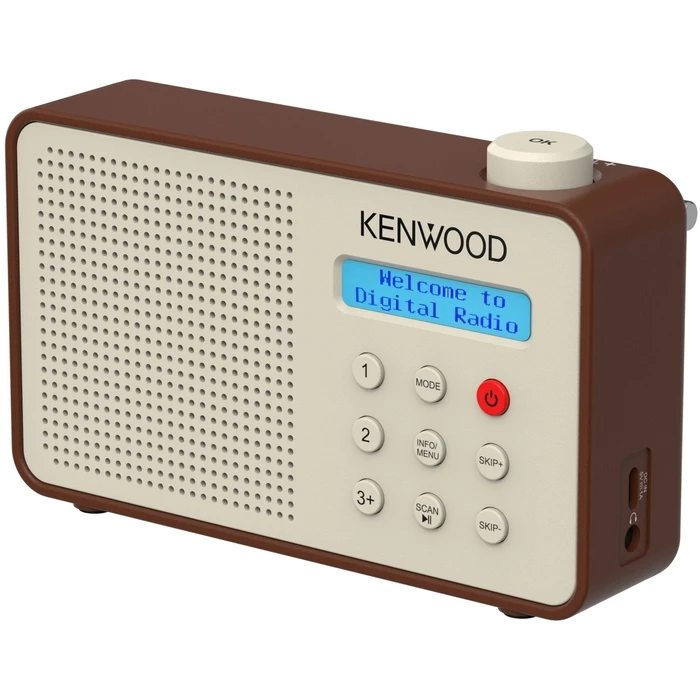 Kenwood CR-M25DAB Portable DAB+ Radio / CD Mini Hi-Fi System Brown