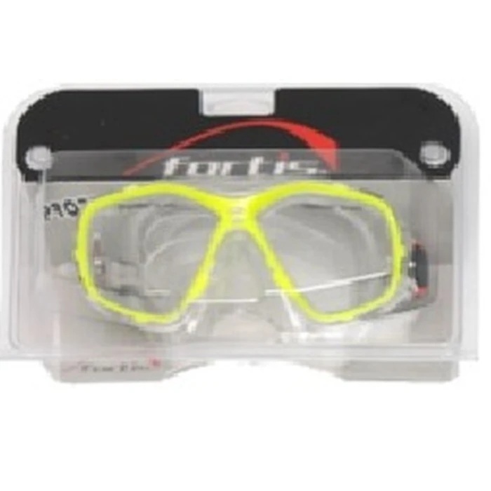 Fortis Adult PVC Diving/Swimming Mask - Blue & Yellow