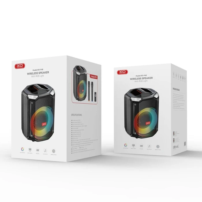 Karaoke Bluetooth Xo F48 Hxeio 40w, Με 2 Μικρόφωνα, Μαύρο
