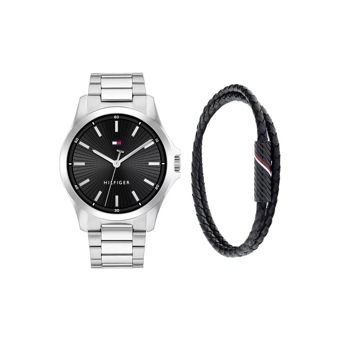 Ανδρικό Ρολόι Tommy Hilfiger 2770191 (43mm) Μεταλλικό Μπρασελέ Ασημί