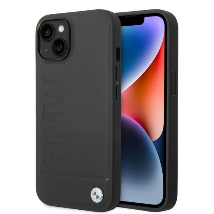 BMW BMHMP14MSLLBK Apple iPhone 14 Plus / 15 Plus black hardcase Signature Logo Imprint Magsafe