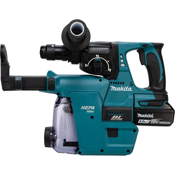 Makita DHR243JWX2 Σφυρί-Πολυεργαλείο Μπαταρίας SDS-Plus 18V (2x 6.0Ah) με Φορτιστή και Βαλίτσα Makpac