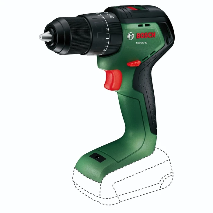 Bosch PSB18V-60 (2x2,5Ah, CC) Ασύρματο κρουστικό δράπανο/βιδολόγος
