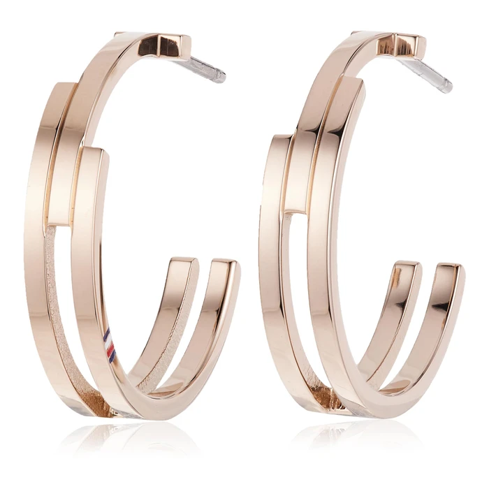 Tommy Hilfiger Women's Earrings 2780389 (2 cm) - Stainless Steel, Pink