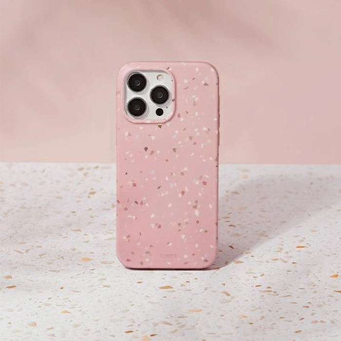 UNIQ Coehl Terrazzo Apple iPhone 14 Pro coral pink