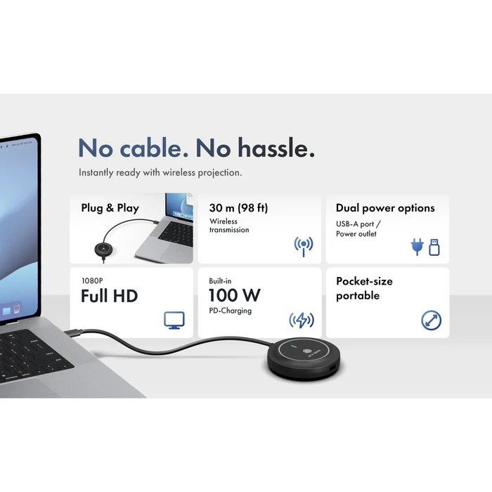 ICY BOX IB-WL101 Wireless USB-C to HDMI Transmitter