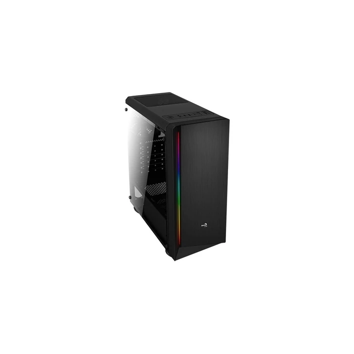 Aerocool Rift Gaming Midi Tower Computer Case with Side Window and RGB Lighting - Black