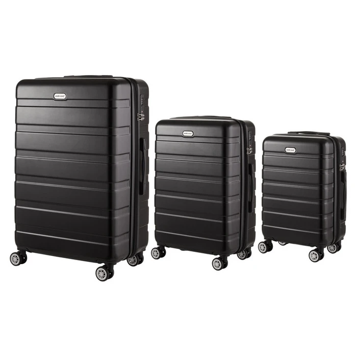 Anda Seat LG1 Hardshell Travel Luggage Set 3-piece Black (Max Height 76 cm, 4 Wheels)