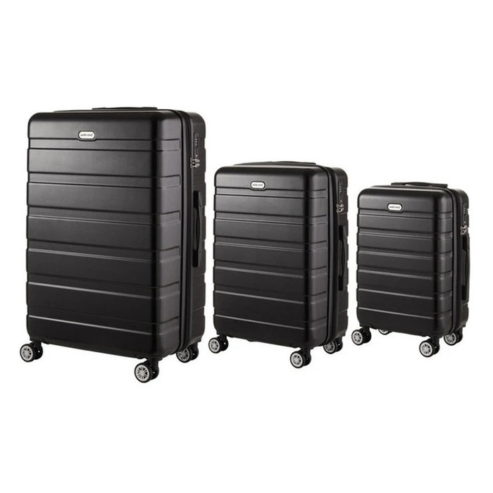 Anda Seat Βαλίτσες Ταξιδιού Σκληρές Σετ 3τμχ (20"/24"/28" ) Μαύρο