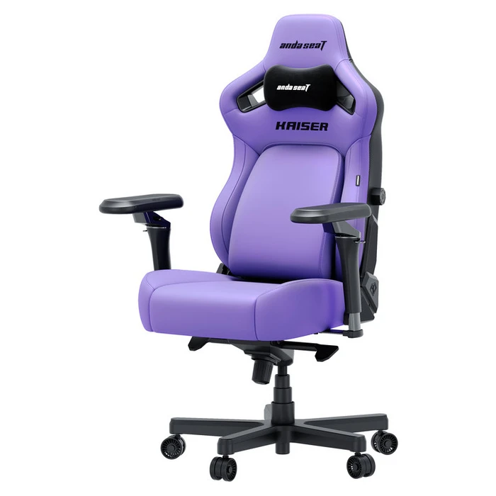 Anda Seat Kaiser 4 V2 XL Gaming Chair PVC Leather Adjustable 6D Armrests - Purple
