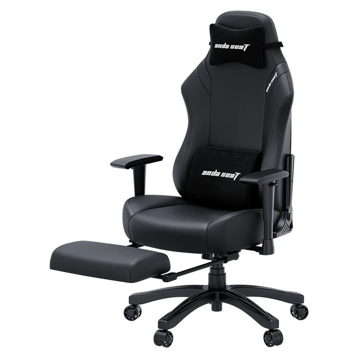 Anda Seat Luna Pro Καρέκλα Gaming Δερματίνης με Ρυθμιζόμενα Μπράτσα και Υποπόδιο Μαύρη