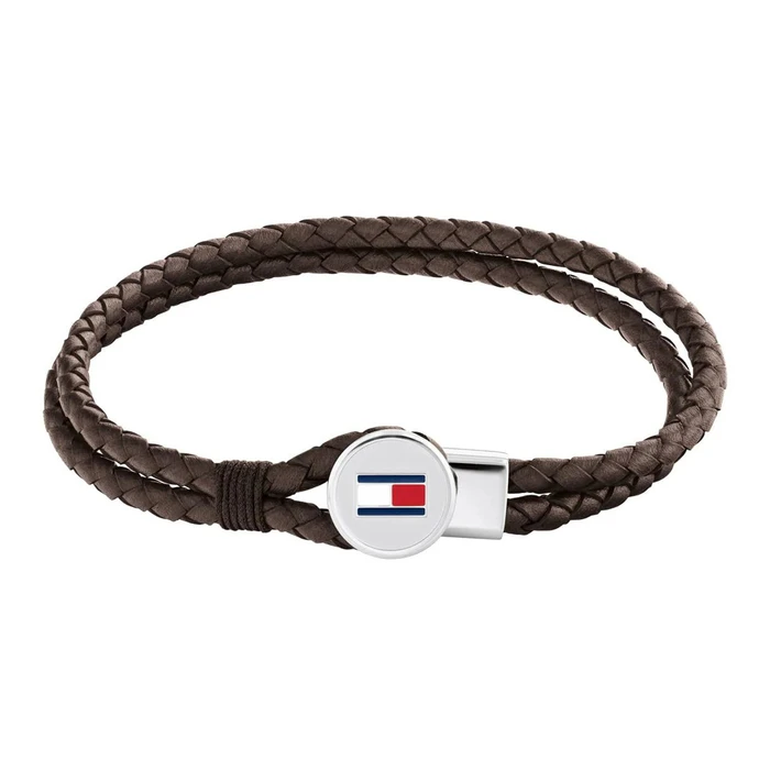 Tommy Hilfiger Men's Leather Bracelet 17.5 cm (Model 2790655S)