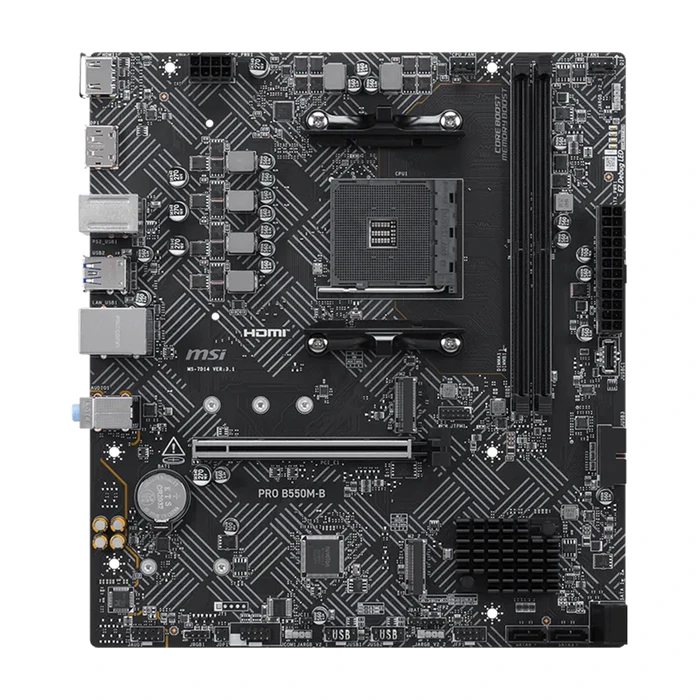 MSI PRO B550M-B - Micro ATX Motherboard - Socket AM4 - AMD B550