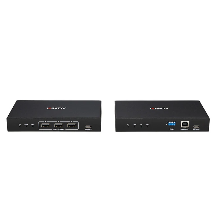 Lindy Επεκτατής KVM HDMI οπτικών ινών 5 km 4K60 USB 2.0 RS-232 & IR (39366)