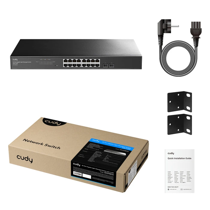Cudy Switch GS1016ES2 - 16 Θύρες Gigabit + 2 SFP