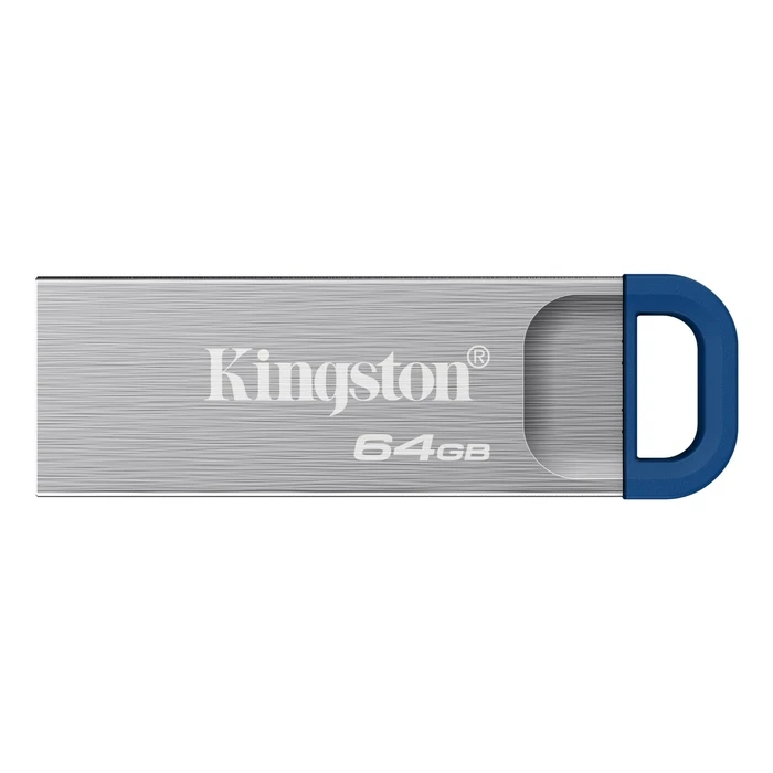 Kingston DataTraveler Kyson G2 USB Flash Drive - 64 GB - Silver/Blue - USB 3.2 Gen 1 (DTKNG2/64GB)