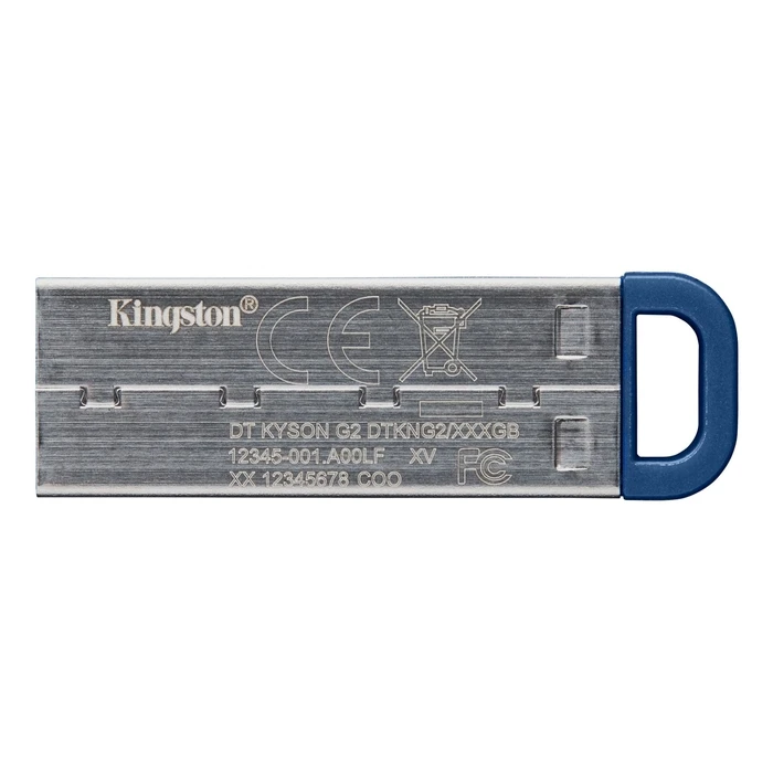 Kingston DataTraveler Kyson G2 USB Flash Drive - 64 GB - Silver/Blue - USB 3.2 Gen 1 (DTKNG2/64GB)