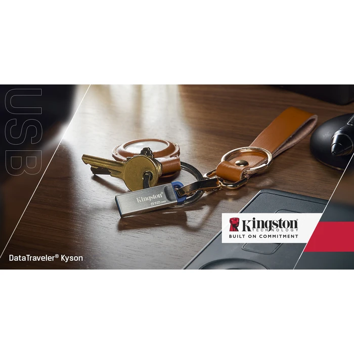 Kingston DataTraveler Kyson G2 512GB USB 3.2 Gen 1 μεταλλικό USB flash drive (ασημί/μπλε) - DTKNG2/512GB