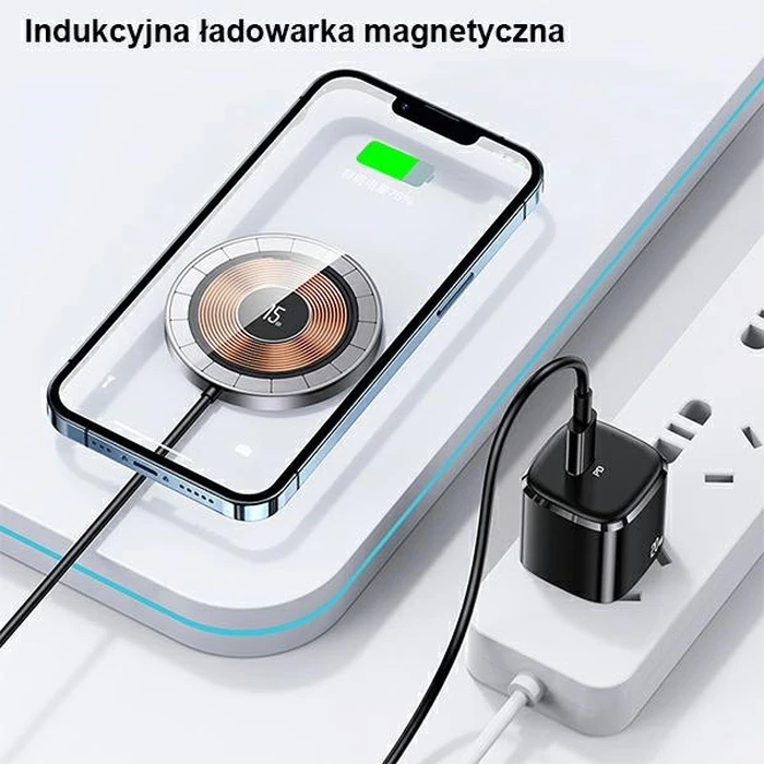 USAMS US-CD183 Wireless Charger magnetic 15W black CD183CDX01