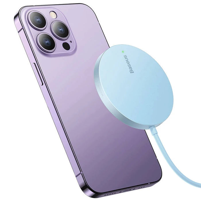Ασύρματος Φορτιστής Magnetic Baseus Simple Mini 3 15W (Blue)